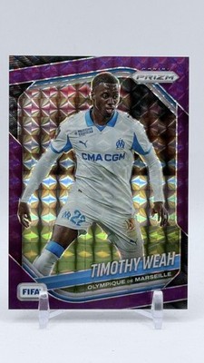 2025-26 Panini Prizm FIFA #147 Timothy Weah Purple Mosaic Prizms #/135