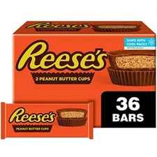 REESE'S Milk Chocolate Peanut Butter Cups Candy Packs 1.5 oz 36 Count