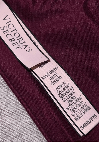 Victoria’s Secret Halb-BH Burgunderrot gefüttert Größe 34DD - Bild 3 von 4