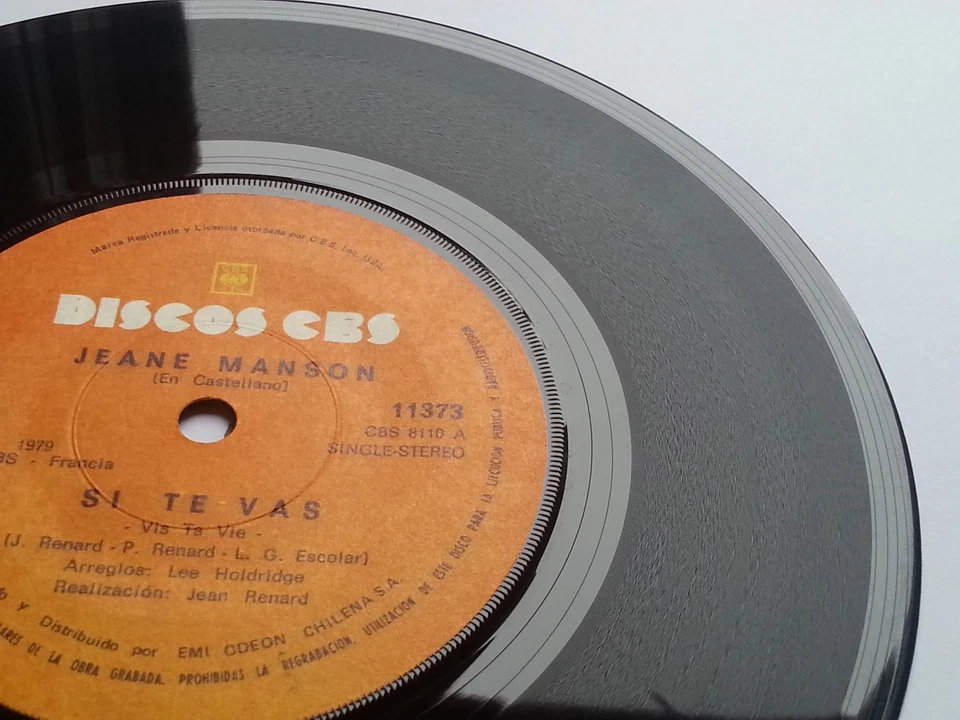 JEANE MANSON VIS TA VIE SI TE VAS (SUNG IN SPANISH) 1979 MEGARARE CHILEAN PRESS! - Image 4 of 4