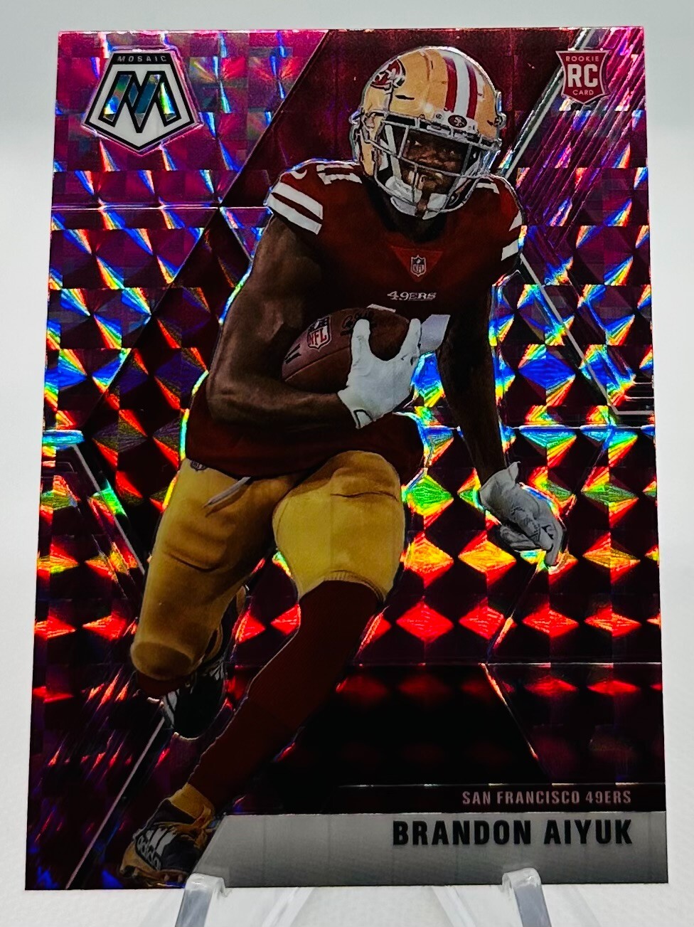 2020 Panini Mosaic Pink Camo Prizm Rookies Brandon Aiyuk San Francisco 49ers Rc