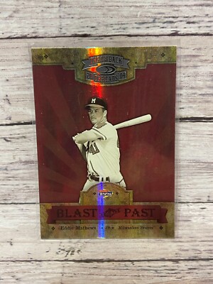 2004 Throwback Threads Blast From the Past Spectrum #BP6 Eddie Mathews /100