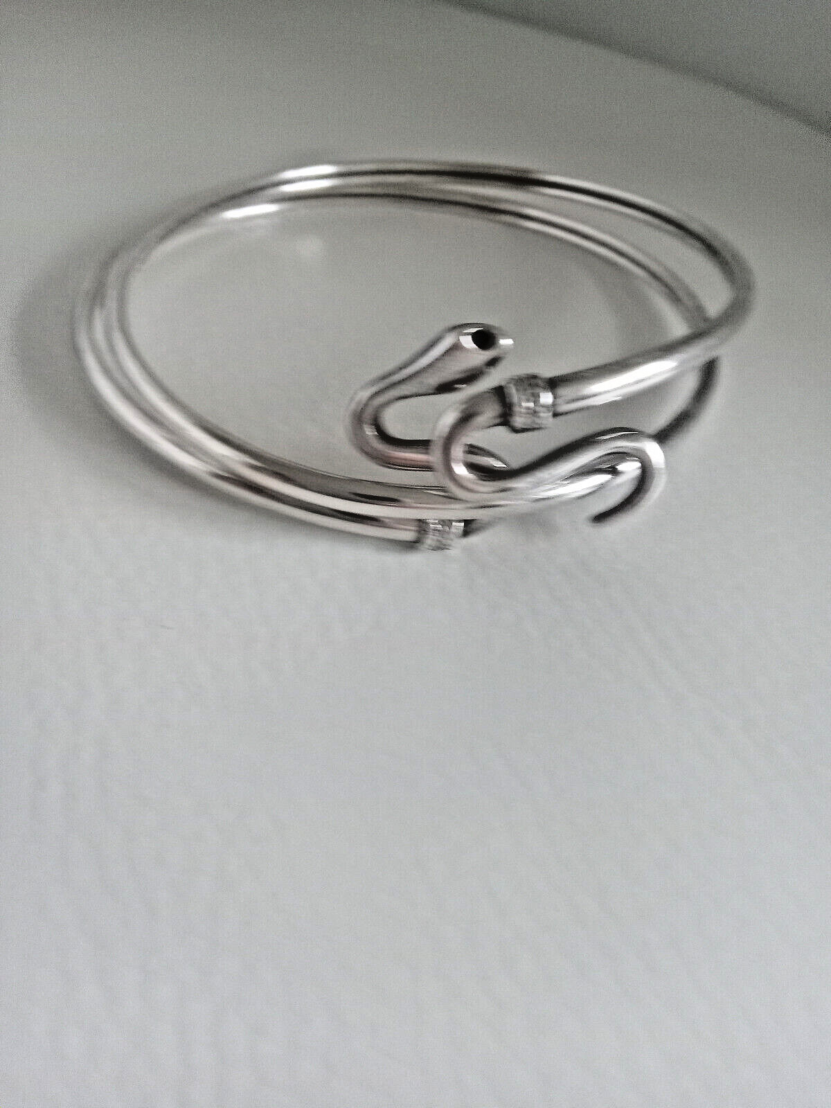 SOLID SILVER ARM BRACELET FROM GREECE - image 2
