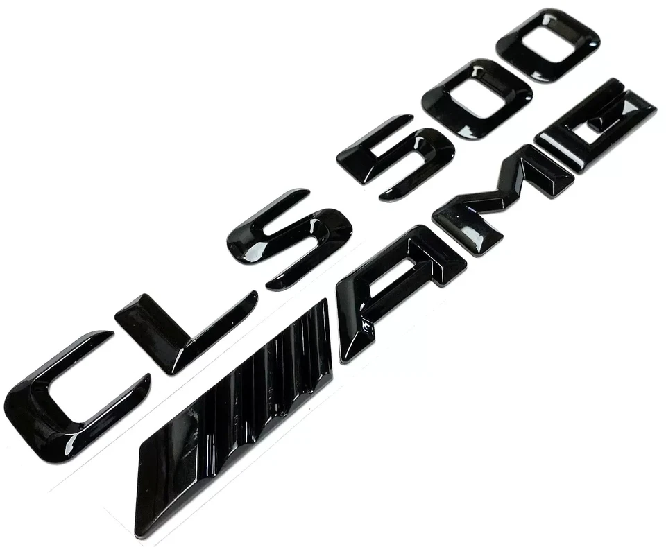AUTOMATICITY66 BLACK CLS500 + AMG REPLACEMENT FOR MERCEDES REAR TRUNK EMBLEM BADGE DECAL LID#