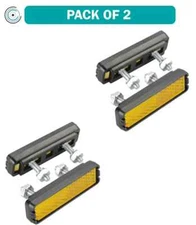 Pack of 2 Wellgo Bolt-on Pedal Reflector Set Hardware and Reflectors
