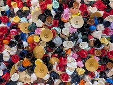 25 NEW RANDOM LEGO MINIFIG HEADGEAR helmet hair hat cap bulk parts