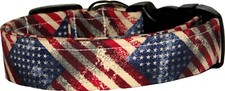 Faded Glory Patriotic American Flag Handmade Dog Collar