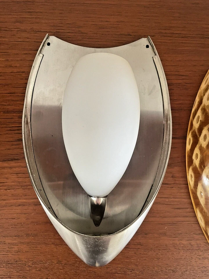 Arandela de vidro Tech Lighting cetim níquel pássaro de fogo coruja âmbar Murano 700WSFIROS - Imagem 4 de 4