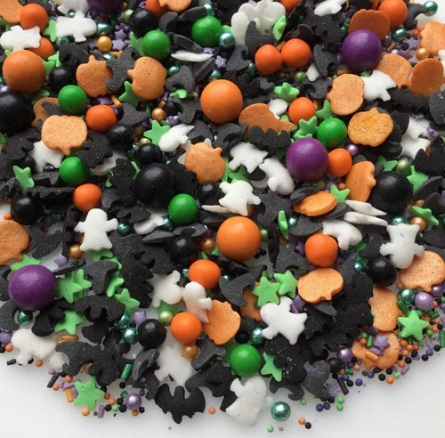 Happy Halloween Cupcake Sprinkles Mix Edible Cake Decorations Cookie Toppers