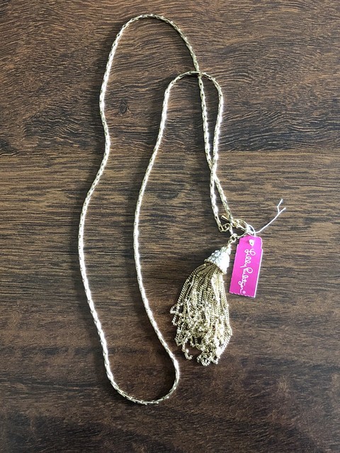Lilly Pulitzer Fronds Gold Metal 32 