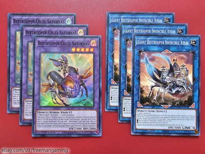 Yugioh Beetrooper Deck 55 Card Sting Lancer Complete Budget Tournament  Ready