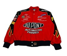 Vintage 1999 Jeff Gordon DuPont Racing Flames Jacket NWT JH Design Size L NASCAR