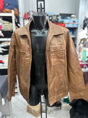 Bata Jacke aus Leder Man Tg54 Brown LLV749