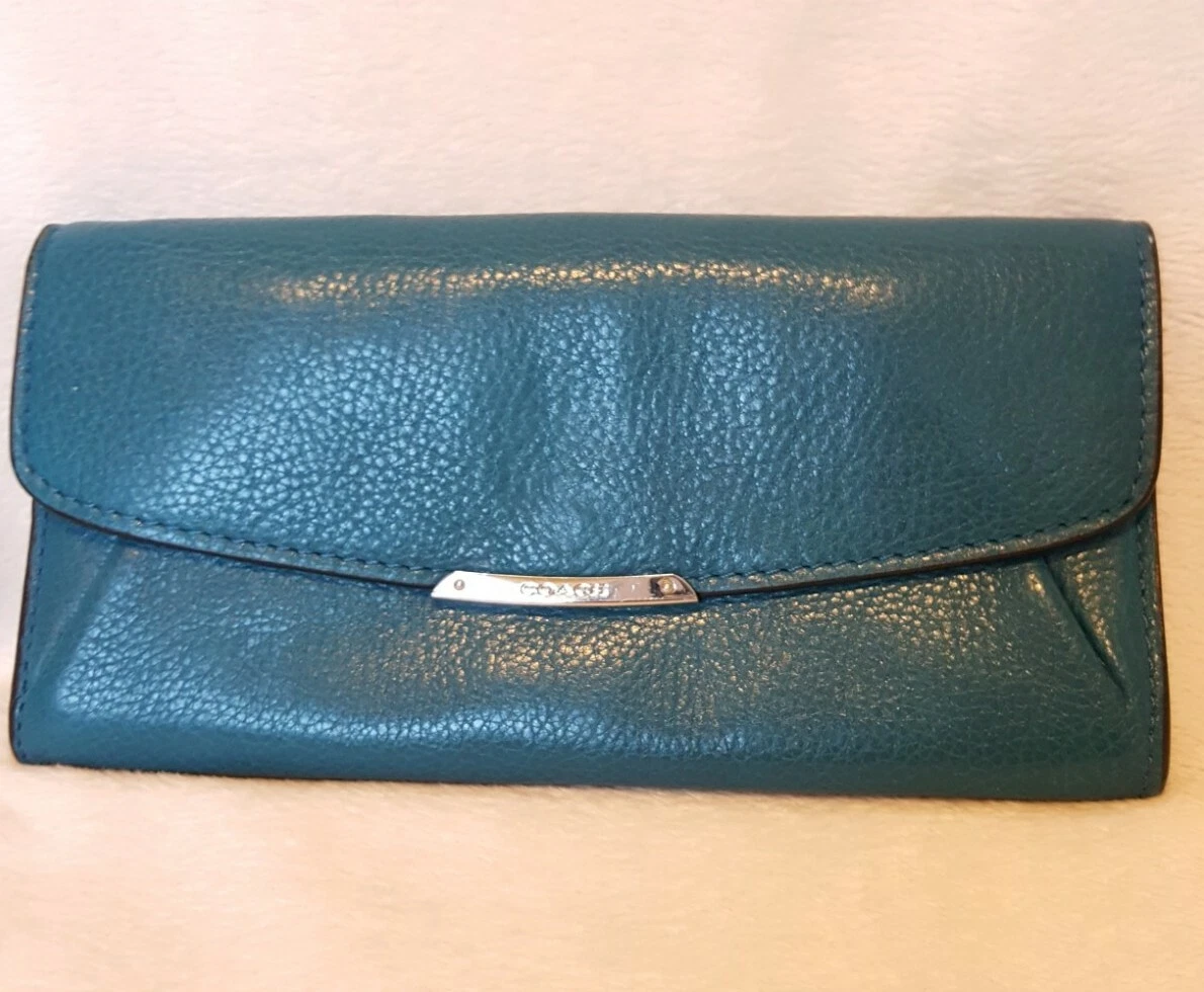 Teal coach sales wallet