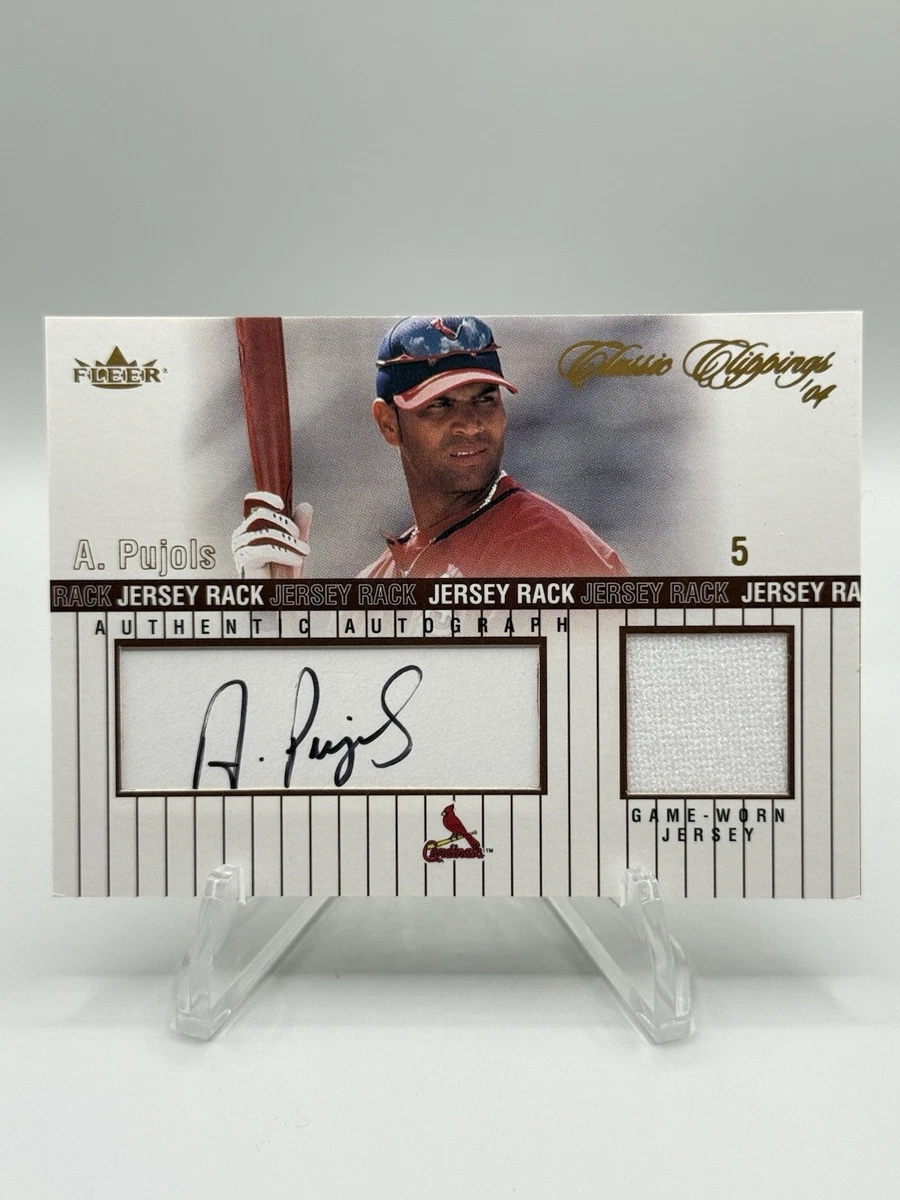 Albert Pujols Fleer Autographed Baseball Sports Trading Cards for
