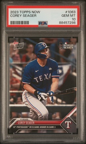 2023 TOPPS NOW #1063 COREY SEAGER PSA 10