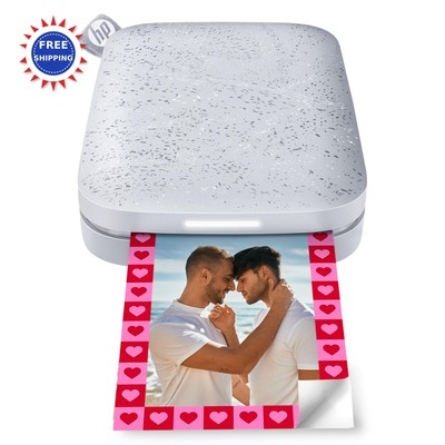 Portable 2x3 Instant Photo Printer HP Sprocket Luna Pearl Pictures Zink Paper