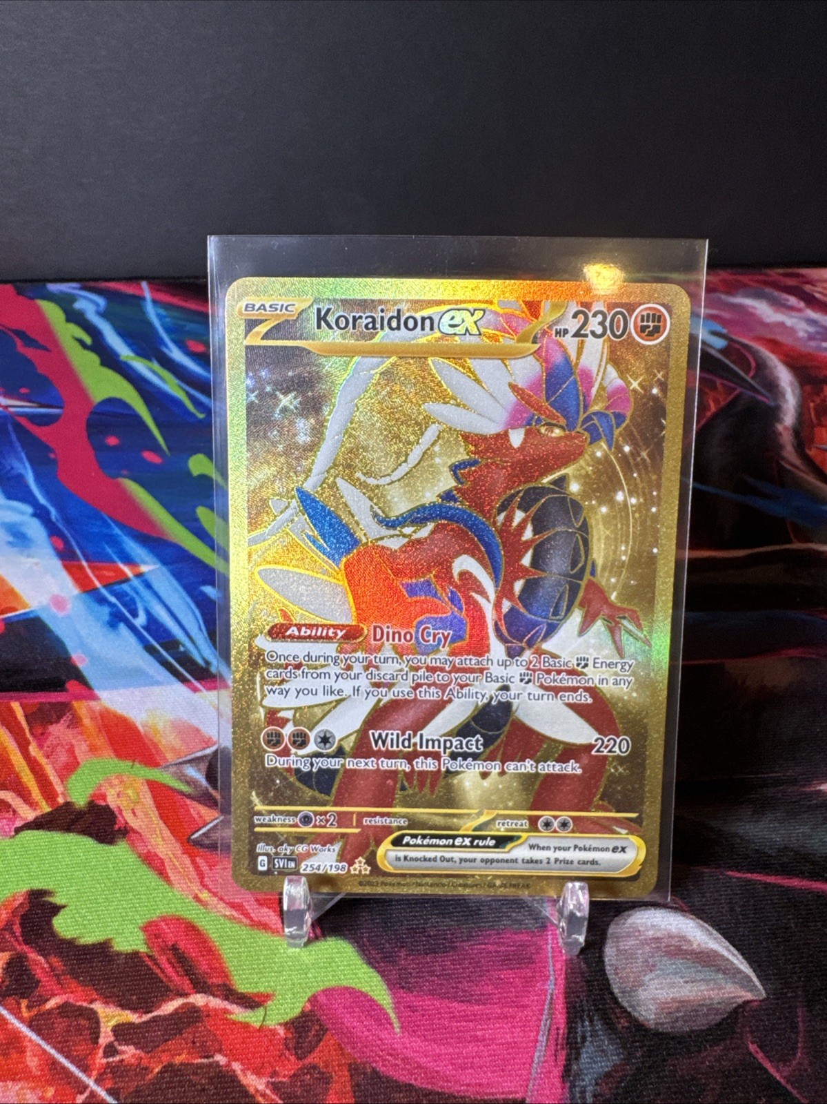 Koraidon Ex 254/198 Scarlet & Violet Gold Hyper Rare Full Art M/NM Pokémon TCG