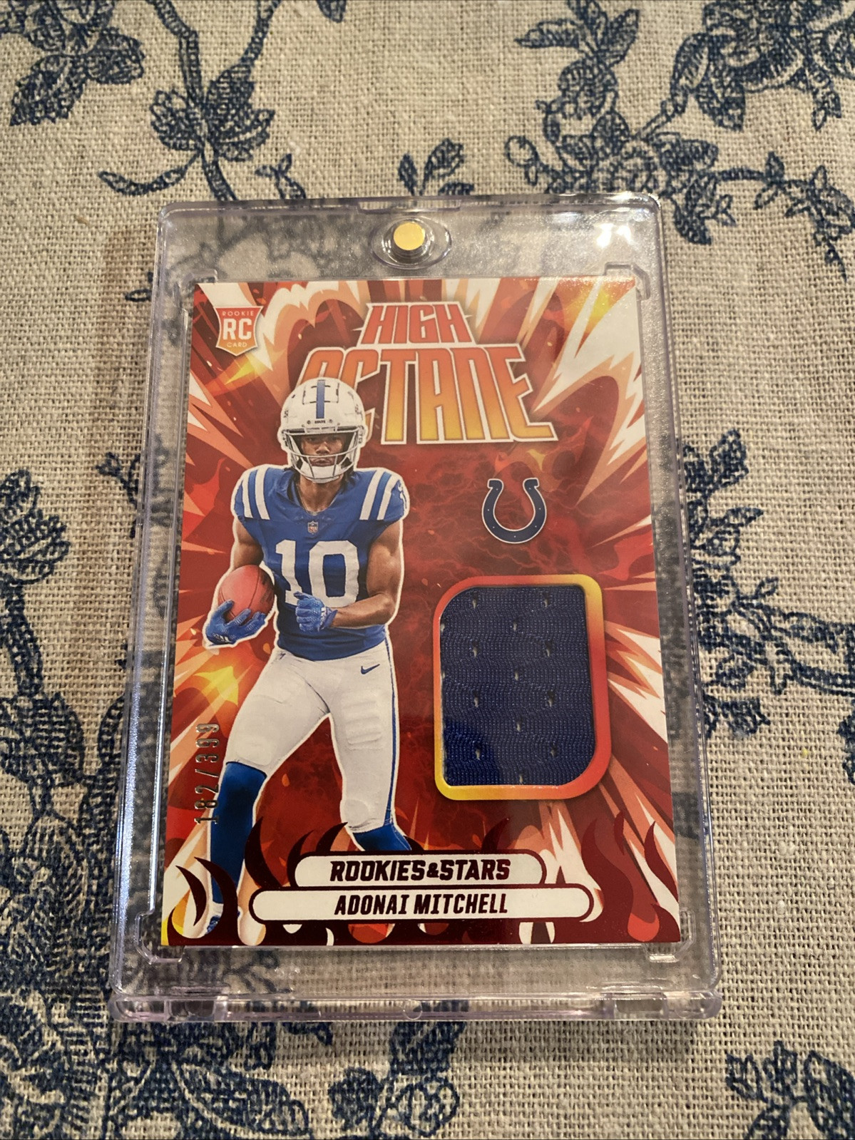 Adonai Mitchell 2024 Rookies & Stars High Octane RC Patch Mint /399  
