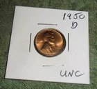 JB RFM 86445 Lincoln Wheat Cent 1950 D UNC Condition