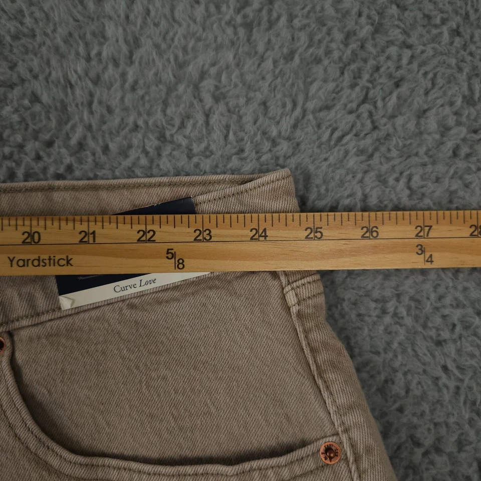 Pantalones Cortos Abercrombie & Fitch Mujer 37 24 Beige The Dad High Rise Curve Love NUEVO Foto 4 de 4