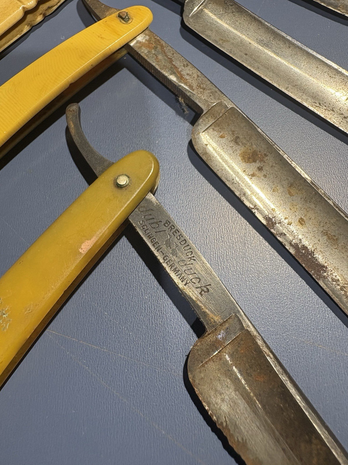 Vintage German Straight Razors Bresduck & Co. Solingen Germany and Others Lot