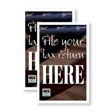 File Your Tax Return Here Heavy Duty A-Frame Sidewalk Sign Tax Preparation