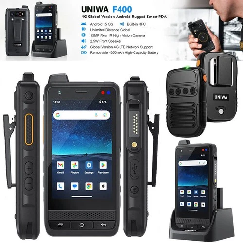 Global 4G LTE Android 15 Rugged Phone Waterproof NFC Mobile Octa Core UNIWA F400