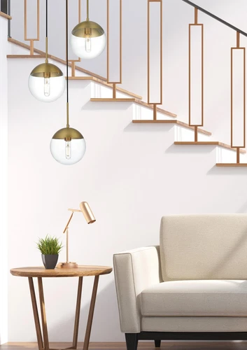 Living District Eclipse 18" Pendant Clear Shade In Chrome - Picture 9 of 9