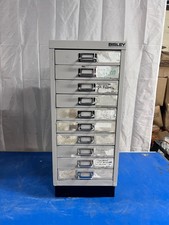 Bisley Metal Draw Filing cabinet LIGHT GREY 10 Drawers Vintage Cool