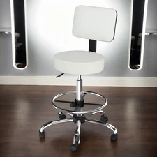 Rolling Garage Stool Adjustable Mechanic Work Shop Seat Salon Chair Office Chair