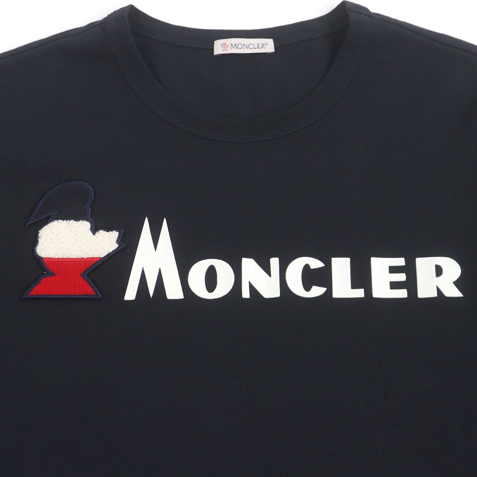 MONCLER E10918041850 Men's T-Shirt Maglia Cotton Short Sleeve Black L thumbnail 4