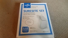 Box of (46) Suresite 123 Vascular Access Transparent Film Dressings
