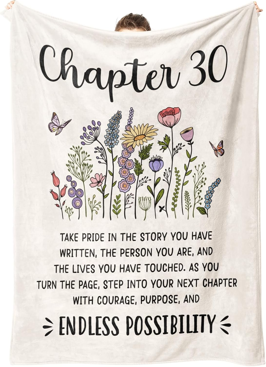 30Th Birthday Gifts for Women, Chapter 30 Blanket, 30 Year Old Bday Gifts for Wo