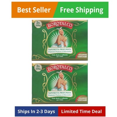 Roberts: Set of 4 Borotalco? Scented Soaps, Vintage Edition (Baby Picture) * 3.5
