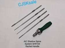 AIC Shadow Spine System SH9103  Ratchet Handle w/ AESCULAP Cannulated Taps (USED