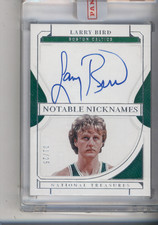 2021 NATIONAL TREASURES NOTABLE NICKNAMES #NN-LRB LARRY BIRD 1/25 AUTO