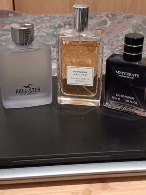 3-Piece Men s Fragrance Lot - Hollister, Cremo Bourbon & Oak, M aycreate -...
