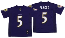 Outerstuff Baltimore Ravens NFL Boys Youth Joe Flacco #5 Mid-Tier Jersey, Purple