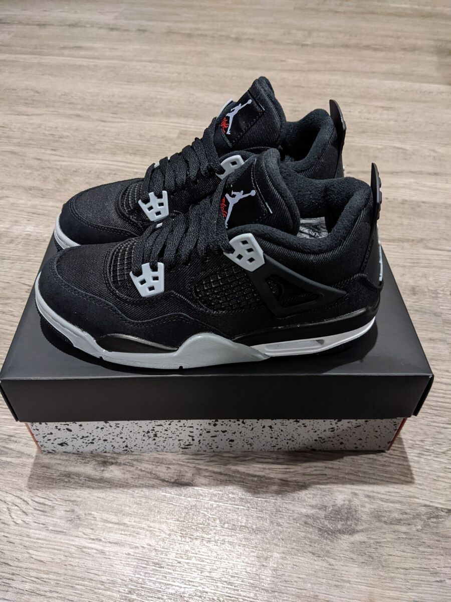 Youth Size 5 - Air Jordan Retro 4 SE Black Canvas GS 2022 Youth Size 5 - Air Jordan Retro 4 SE Black Canvas GS 2022