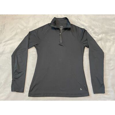 Danskin Now Women's 1/4 Zip Pullover Long Sleeve Active Top Gray Size M (8-10)