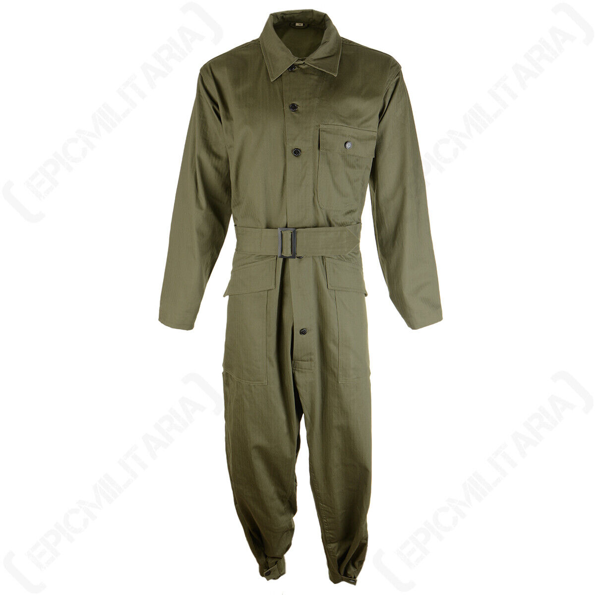 US HBT OD7 Overalls - WW2 American Army Cotton Repro US HBT OD7 Overalls - WW2 American Army Cotton Repro