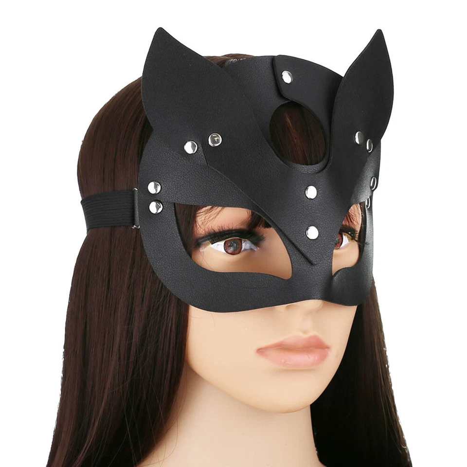 Fox Mask Costume Accessory for Women Masquerade Adjustable Head Half Face Mask - Image 3 of 4