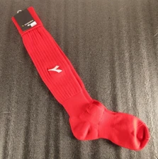 Diadora Nylon Long Red Soccer socks NWT S0700 Red 3590 Medium 25 - 27 cm Japan