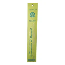 Maroma White Sage Premium Incense, 10 Sticks
