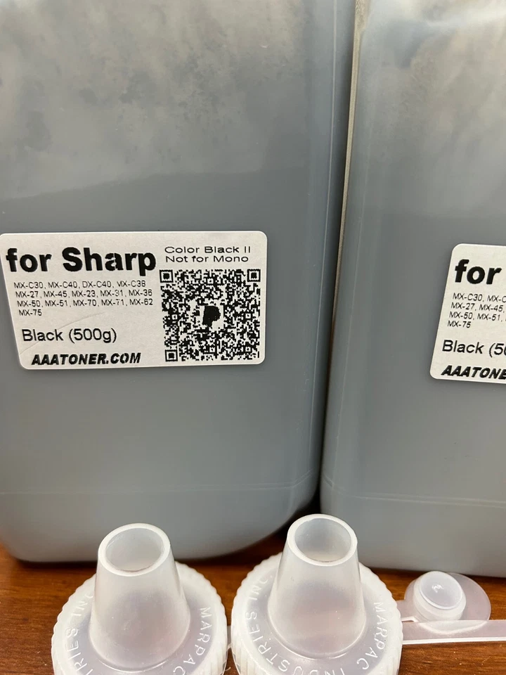 (500g x 2) Black Toner REFILL ONLY for Sharp MX-23, MX-31 MX-36, MX-50, MX-51 - Image 2 of 4