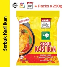 ADABI Fish Curry Powder / ADABI Serbuk Kari Ikan 250g x 4 Packs
