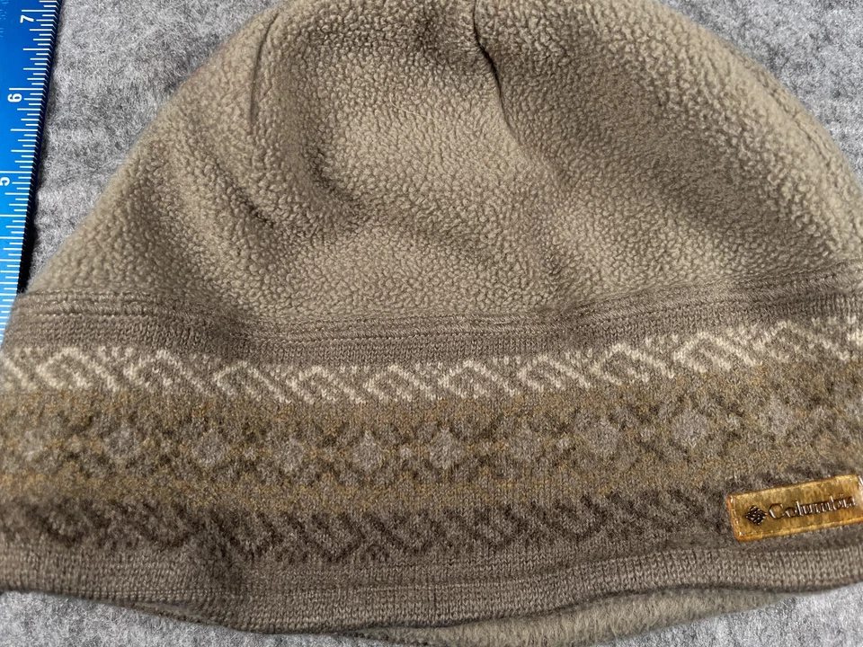 Columbia Beanie Toque Womens One Size Beige Gray Knit Polyester Wool Outdoors - Image 3 of 4
