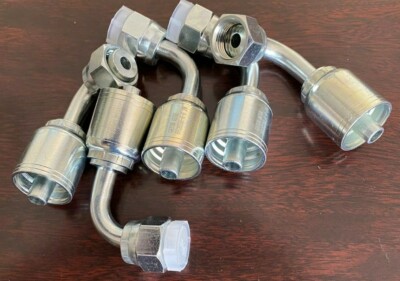  1/2'' Female Flat Face Swivel 3/8'' Hose WITH A 90 Elbow fitting 5 PK 1J943-8-6
