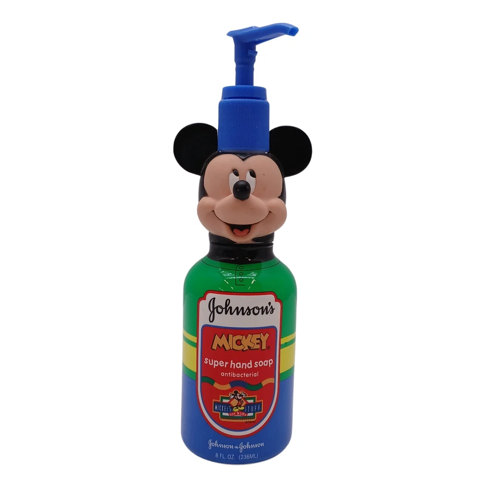 VTG 1995 Johnson’s Mickey Mouse Hand Soap 8oz Disney Antibacterial Pump Bottle - Image 2 of 4